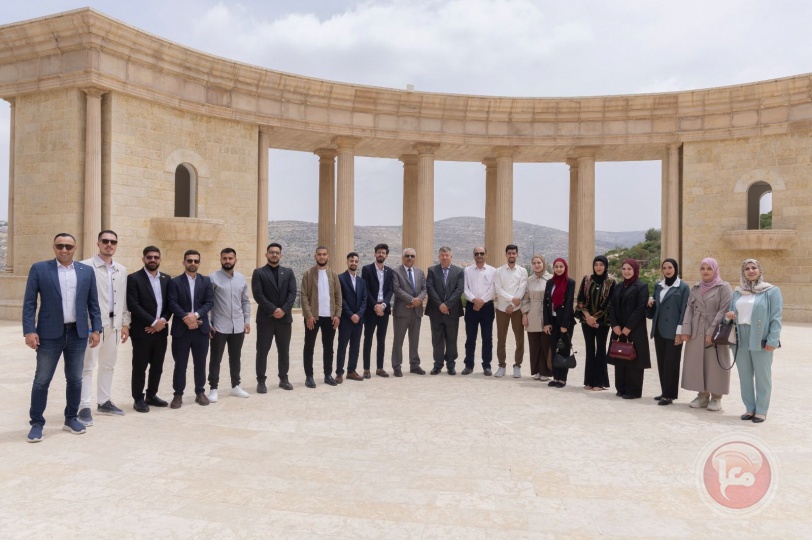 بشار المصري يلتقي بوفد جامعة بوليتكنك فلسطين في مدينة روابي