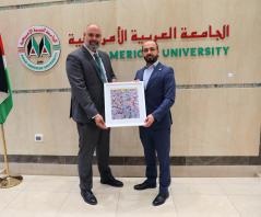 وفدان من بنك القاهرة عمان وشركة اوريدو في زيارة للجامعة العربية الأمريكية حرم رام الله