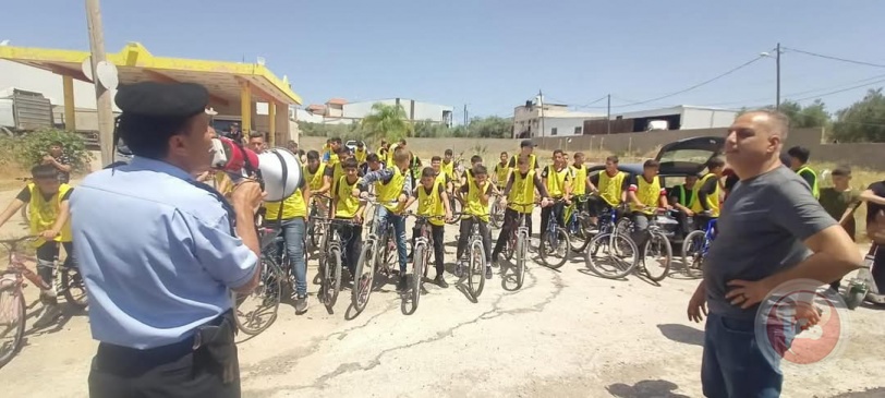 الاتحاد الفلسطيني للدراجات الهوائية ينظم مسيرة دراجات هوائية في بلدة الزاوية 
