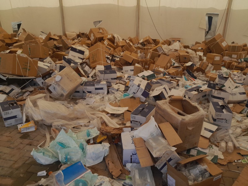 القطاع الصحي في الشبكة يستنكر جريمة الاعتداء والسطو على المستشفى الميداني في الزوابدة وسط قطاع غزة