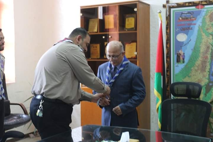 قيادة فريق الطوارئ والإغاثة الكشفي بمحافظة غزة يلتقي رئيس بلدية غزة