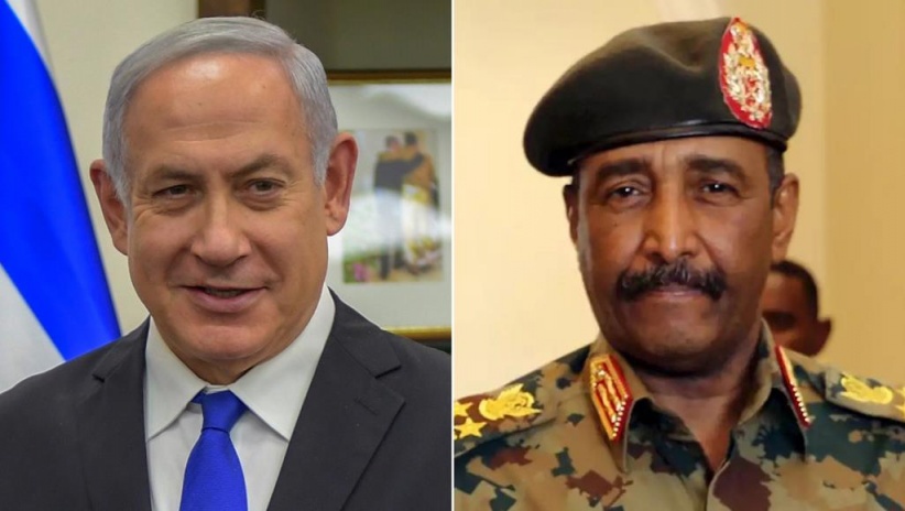 نتنياهو يبحث مع البرهان مواصلة تعزيز العلاقات بين إسرائيل والسودان