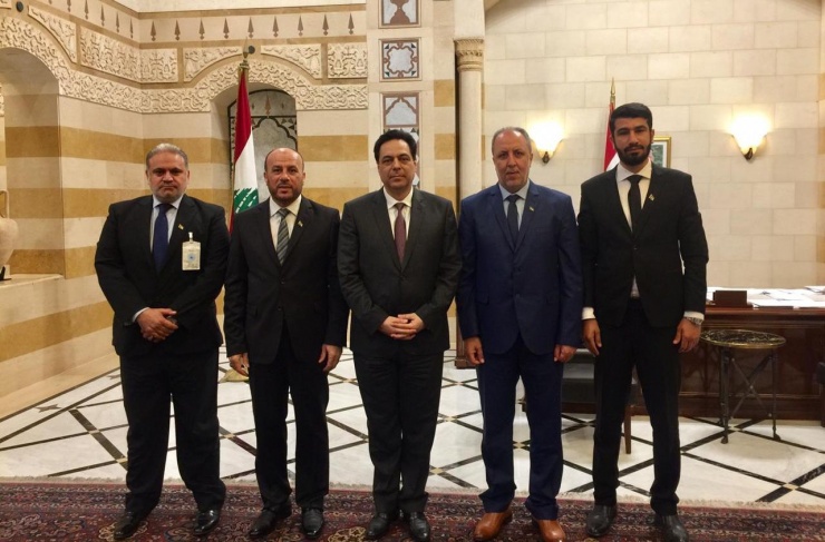 وفد من حماس يلتقي رئيس الحكومة اللبنانية