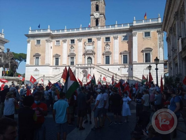 مظاهرات في ايطاليا ضد ضم الضفة 