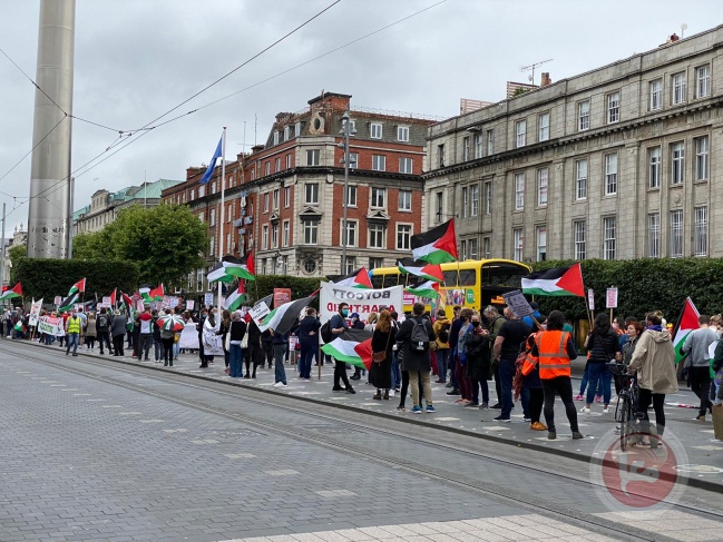 &quot;التضامن الايرلندي الفلسطيني&quot; تنظم وقفة احتجاجية رفضاً لخطة الضّم