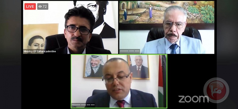 الوزير أبو سيف يطلق ملتقى فلسطين الثالث للرواية العربية عبر الإنترنت
