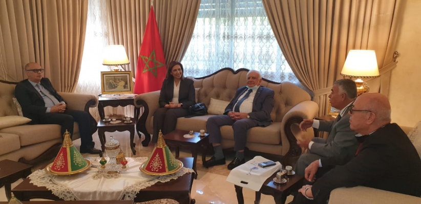 وفد من المجلس الأعلى للابداع والتميز يلتقي السفير المغربي لدى دولة فلسطين