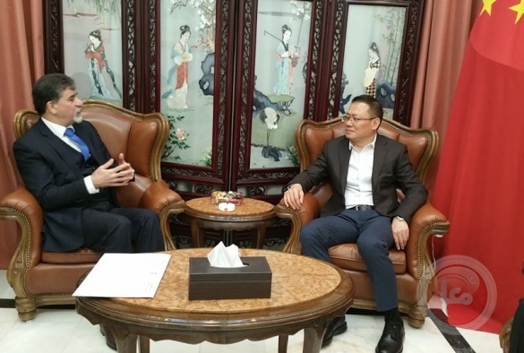السفير عبد الهادي يبحث مع السفير الصيني لدى سوريا آخر المستجدات في فلسطين