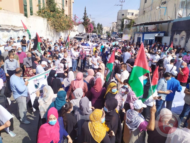 لاجئون من سوريا إلى غزة يتظاهرون (أرشيف)