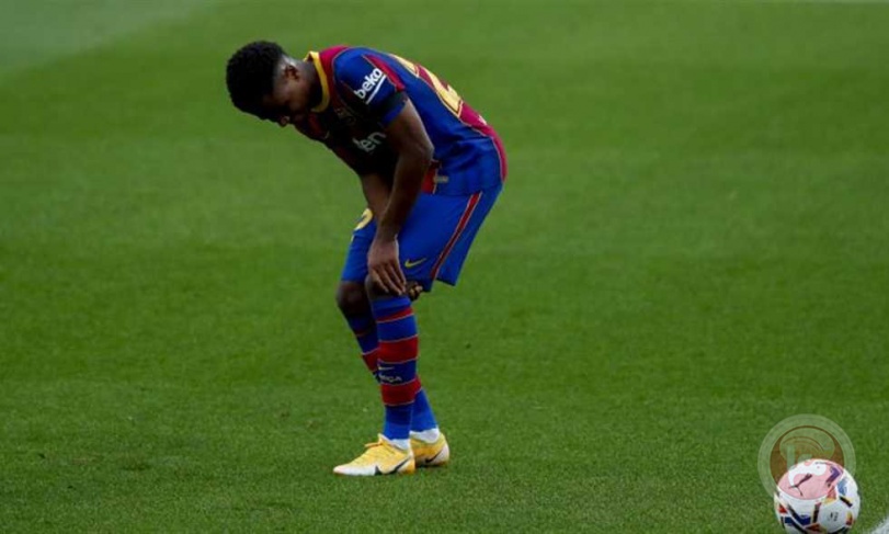 برشلونة يعلن مدة غياب فاتي المصاب