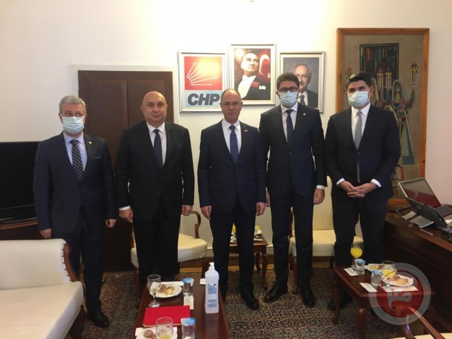 السفير مصطفى يطلع رؤساء الكتل البرلمانية التركية على الأوضاع في فلسطين