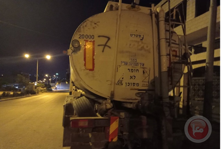 سلطة جودة البيئة: إرجاع شاحنة إسرائيلية محملة بالنفايات الخطرة السائلة 