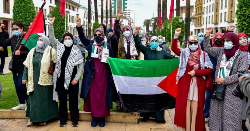السلطات المغربية تفرق بالقوة وقفة تضامنية مع الشعب الفلسطيني