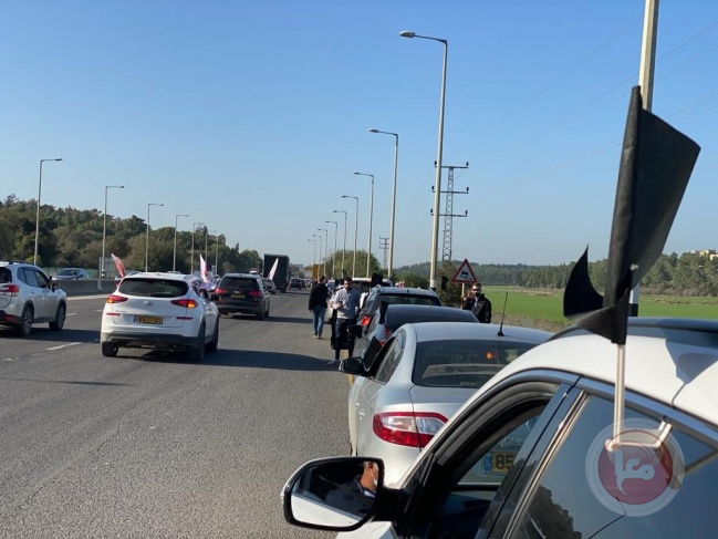 انطلاق قافلة سيارات احتجاجا على العنف والجريمة بأراضي الـ48