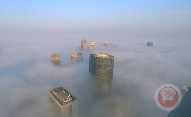 صور- الضباب في تل ابيب 