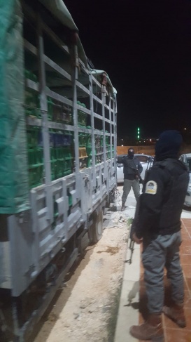 الأمن الوقائي في الخليل يضبط شاحنة دجاج لاحم في يطا