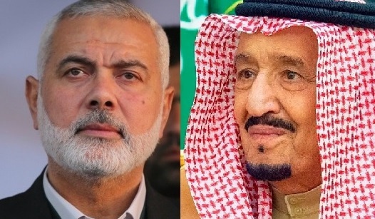 هنية يبعث برسالة للملك السعودي