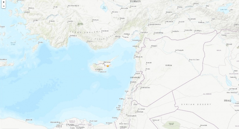 هزة أرضية بقوة 4.9 درجة شمال جزيرة قبرص شعر بها سكان فلسطين