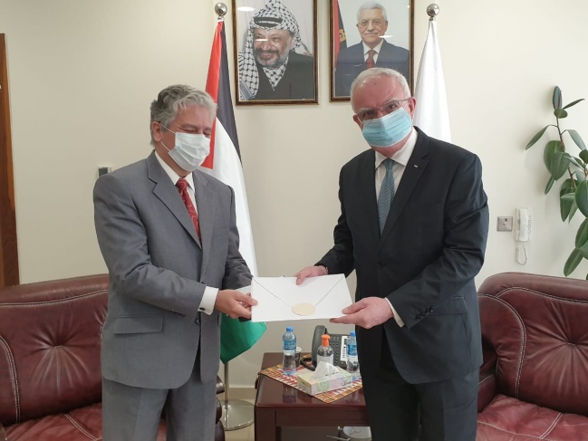‏‎المالكي يتسلم أوراق اعتماد رئيس مكتب تمثيل البرازيل