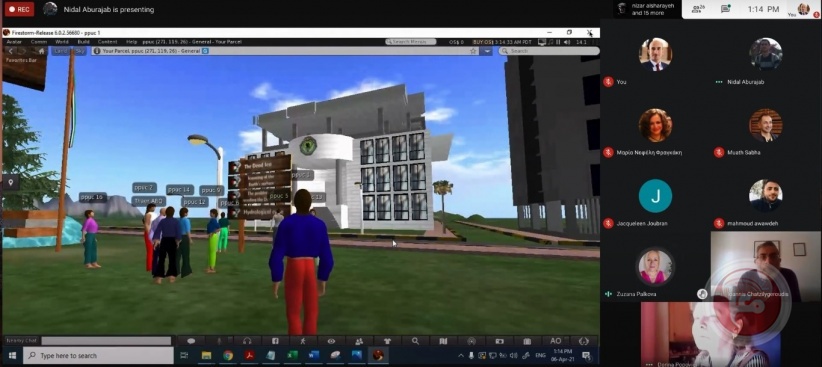 جامعة البوليتكنك تشارك بلقاء الكتروني لتطبيق نموذج الواقع الافتراضي