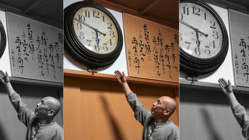 ساعة بمعبد ياباني توقفت بعد تسونامي 2011 وعادت تعمل بعد زلزال 2021