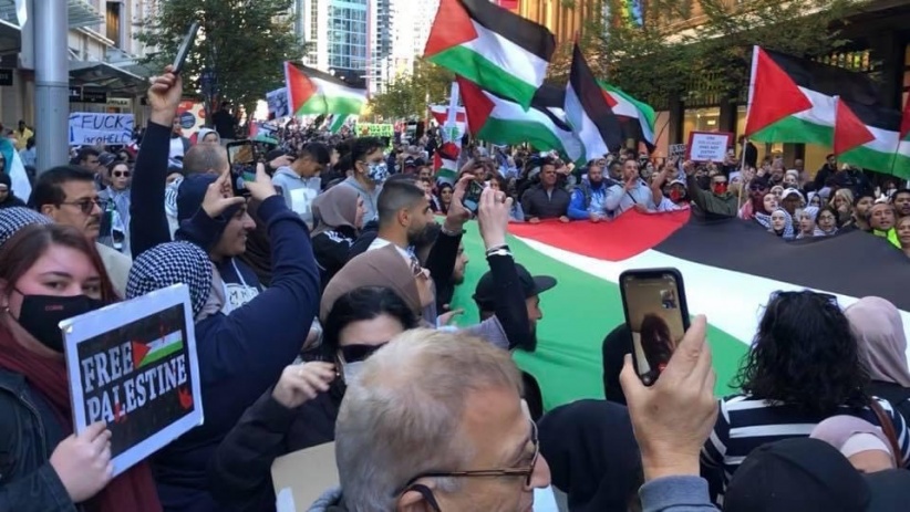 مظاهرات حاشدة في استراليا تنديدا بالعدوان الإسرائيلي وتضامنا مع القدس وغزة والضفة