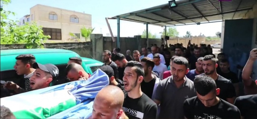 تشييع جثمان الشهيد ياسين حمد في صيدا شمال طولكرم