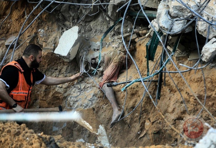 انتشال جثامين 10 مواطنين من تحت الأنقاض بخان يونس وغزة