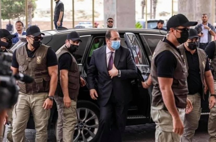 رئيس المخابرات المصرية اللواء عباس كامل لدى وصوله إلى قطاع غزة