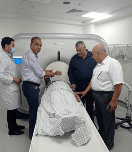 بكدار تسلم وزارة الصحة في غزة أحدث جهاز للتصوير الطبقي Philips CT SCAN 128 slice