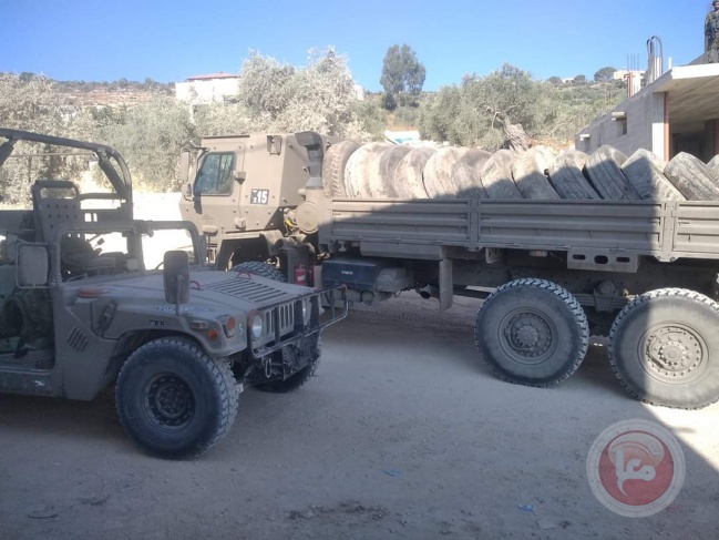 نابلس: الاحتلال يغلق الطرق المؤدية الى جبل صبيح ويصادر جرافة
