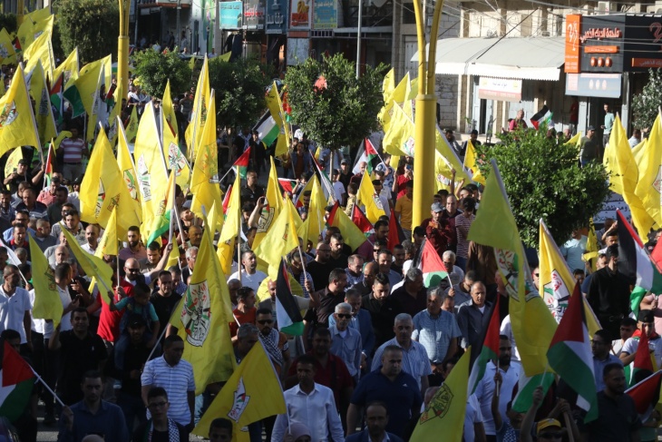 جانب من مسيرة حركة فتح في الخليل (تصوير مأمون وزوز)