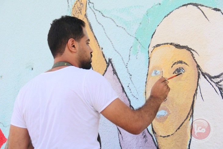 غزة.. &quot;الشباب والثقافة&quot; تُطلق مشروع جداريات &quot;سيف القدس&quot; (صور)