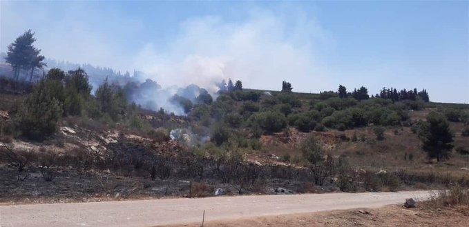 حريق على الحدود الجنوبية اللبنانية يفجر 8 ألغام من مخلفات الاحتلال