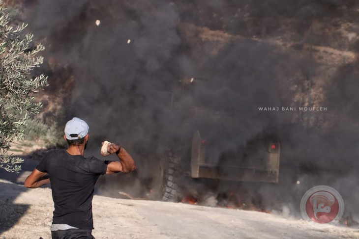الهلال الأحمر : 49 اصابة خلال مواجهات جبل صبيح مع الاحتلال