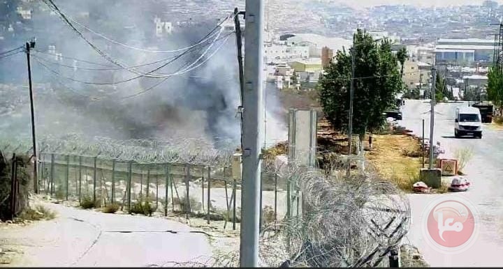 زجاجة حارقة تتسبب بحريق في مستوطنة جنوب بيت لحم (صور)