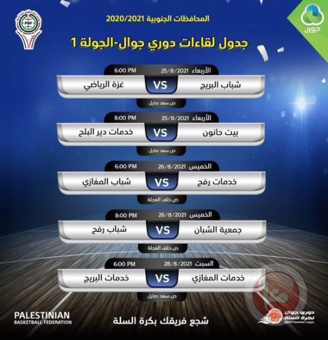 منافسات دوري  جوال السلوي الممتاز تنطلق مساء اليوم بمحافظات غزة