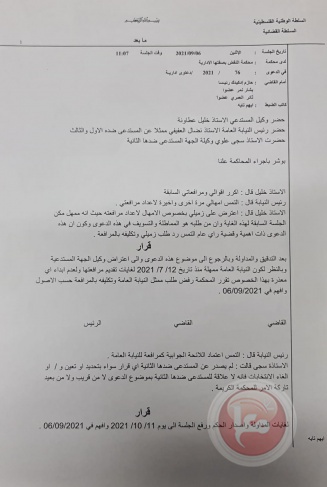 &quot;النقض&quot; تحدد 11 تشرين أول موعدا للنطق بالحكم  في الانتخابات