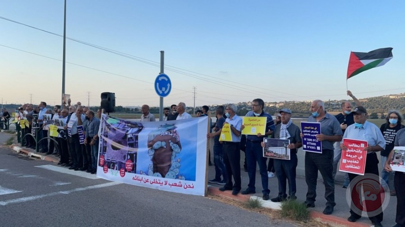 وقفة دعم وإسناد للأسرى الستة أمام سجن الجلمة