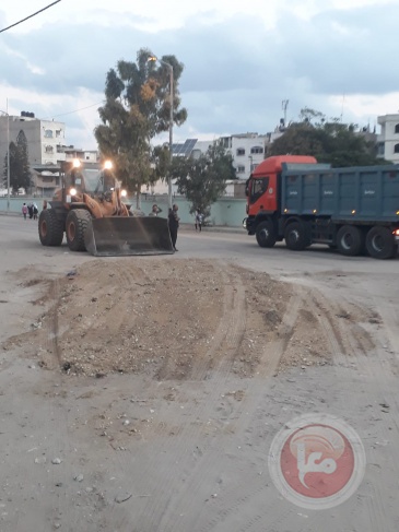 بلدية غزة: هبوط كبير بالمنطقة المتضررة في شارع بغداد بحي الشجاعية