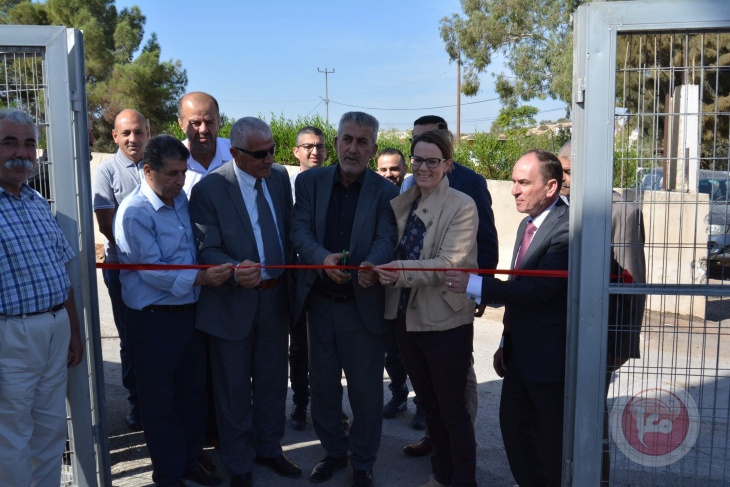 افتتاح مشروع انشاء خزان مياه في قرية العقبة بمحافظة طوباس