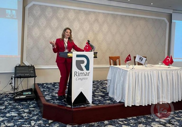 المدهون تشارك بورقة علمية في مؤتمر ريمار للدراسات المُعاصرة بتركيا