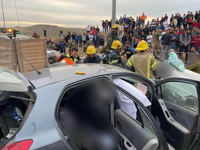 مصرع 3 اشخاص واصابة 3 اخرين في حادث سير غرب رام الله 