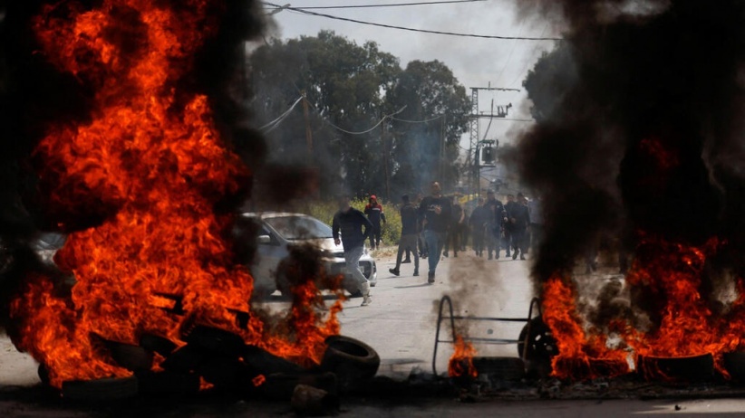إصابة 7 مواطنين بالاختناق خلال مواجهات مع الاحتلال شرق نابلس