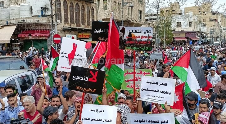 الاردن- مسيرة لدعم المقدسيين ورفض اعتداءات الاحتلال
