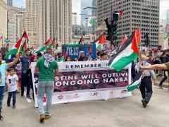 الجالية الفلسطينية في شيكاغو تحيي ذكرى النكبة وتندد بإغتيال أبو عاقلة