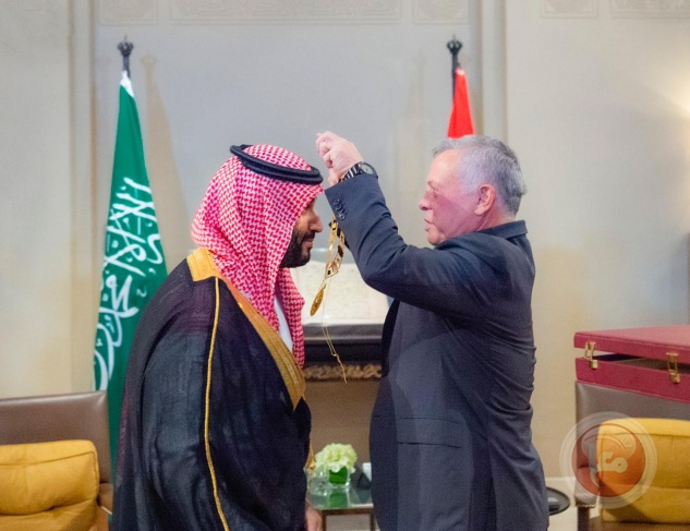 الملك عبد الله الثاني يمنح محمد بن سلمان أرفع وسام مدني في الأردن