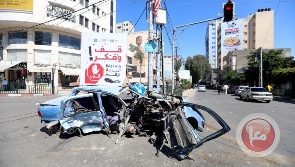 غزة: وفاتان و36 إصابة في 62 حادث سير الأسبوع الماضي