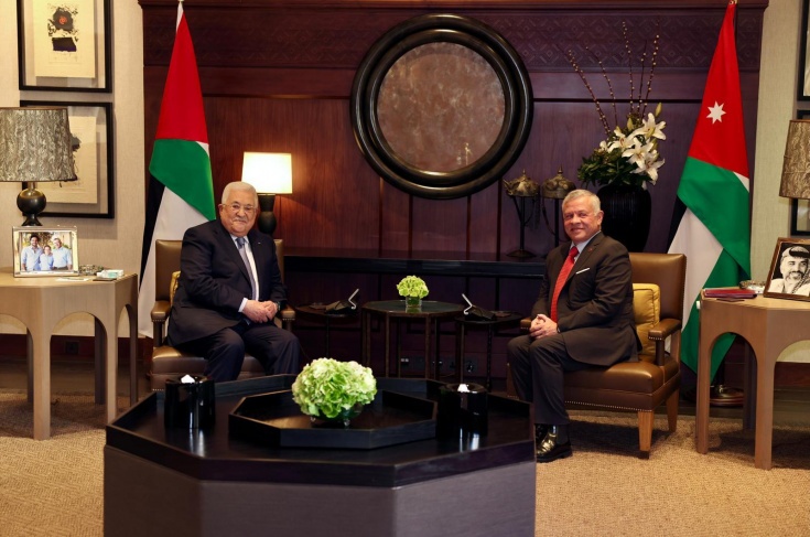 بدء الاجتماع الثنائي بين الرئيس وملك الأردن