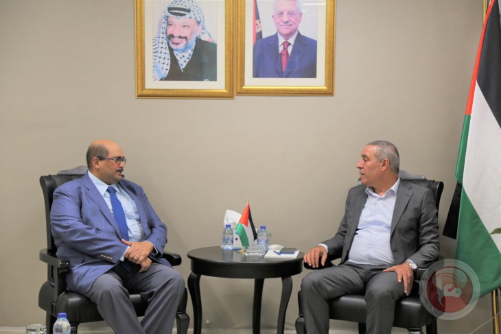 الشيخ يبحث مع ممثل جنوب أفريقيا لدى فلسطين آخر التطورات